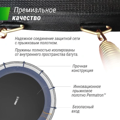 Батут UNIX Line Премиальный / Supreme Basic 16 ft (488 см) синий