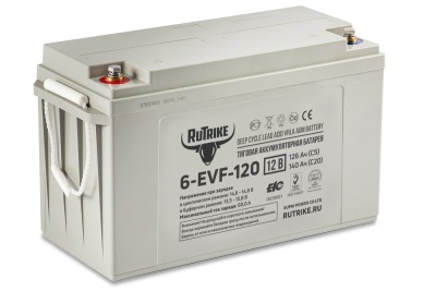 Аккумулятор тяговый Rutrike 6-EVF-120 (12V120A/H C3)
